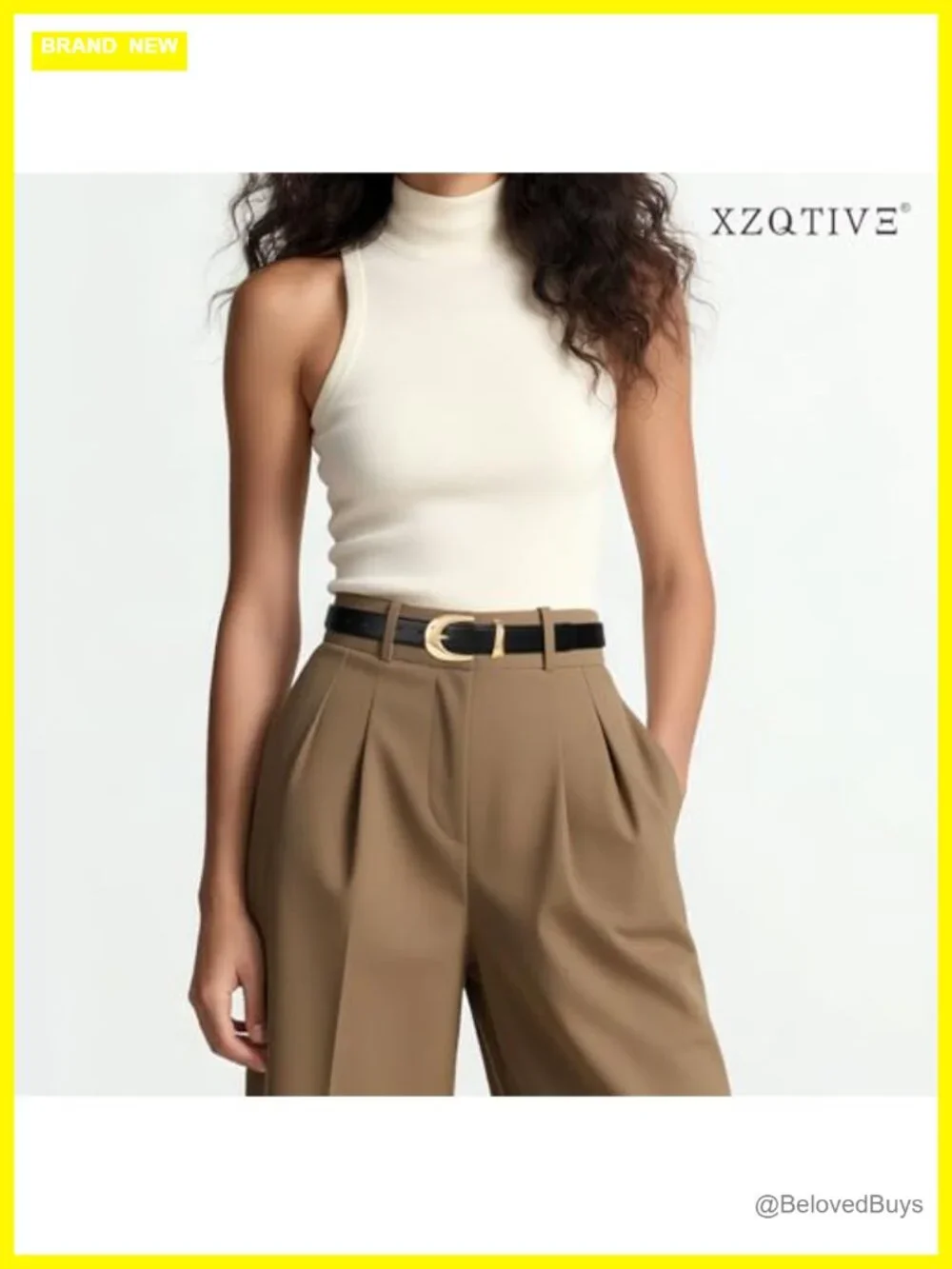Women's PU Leather Skinny Belt with Circular Buckle